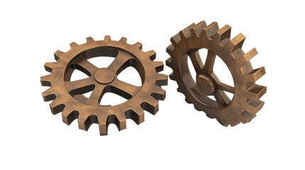 gears on white background