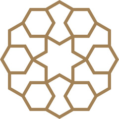 Mandala element decoration in Islamic style