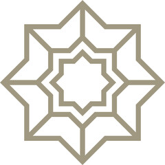 Mandala element decoration in Islamic style