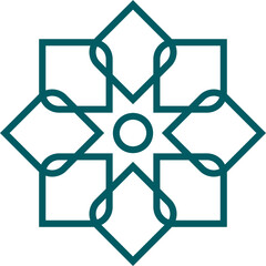 Mandala element decoration in Islamic style