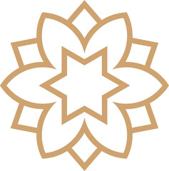 Mandala element decoration in Islamic style