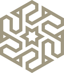 Mandala element decoration in Islamic style