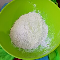 bowl of wheat flour 
