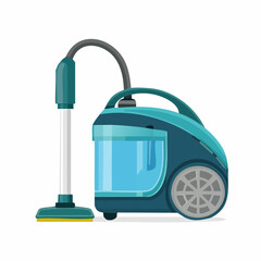 Fototapeta premium Portable vacuum cleaner – Compact handheld vacuum with dust bin and nozzle. 