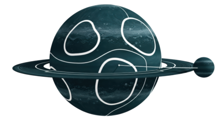 Isolated Futuristic Planet Design