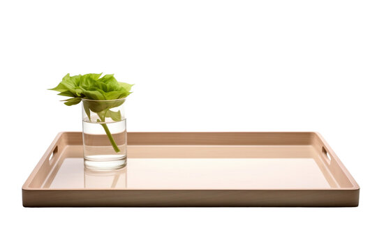 Sleek table tray with clean edges