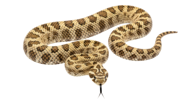 Isolated snake on white background
