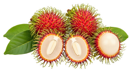Isolated rambutan fruit on white background