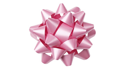 Isolated Pink Gift Bow