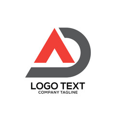 AD letter creative logo design