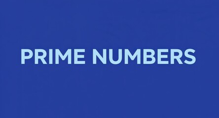 Prime Numbers text on blue gradient background