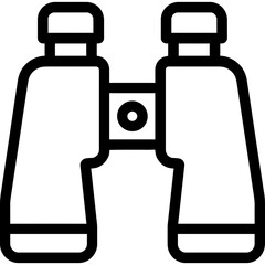 Binoculars for sightseeing outline icon vector