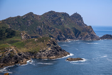 Alto do Príncipe viewpoint on the Cíes Islands, located in the Atlantic Islands of Galicia...