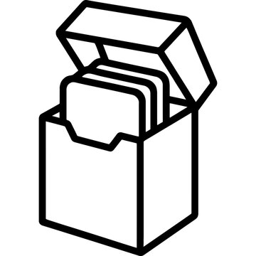 recommend clip art: Deck box outline icon vector