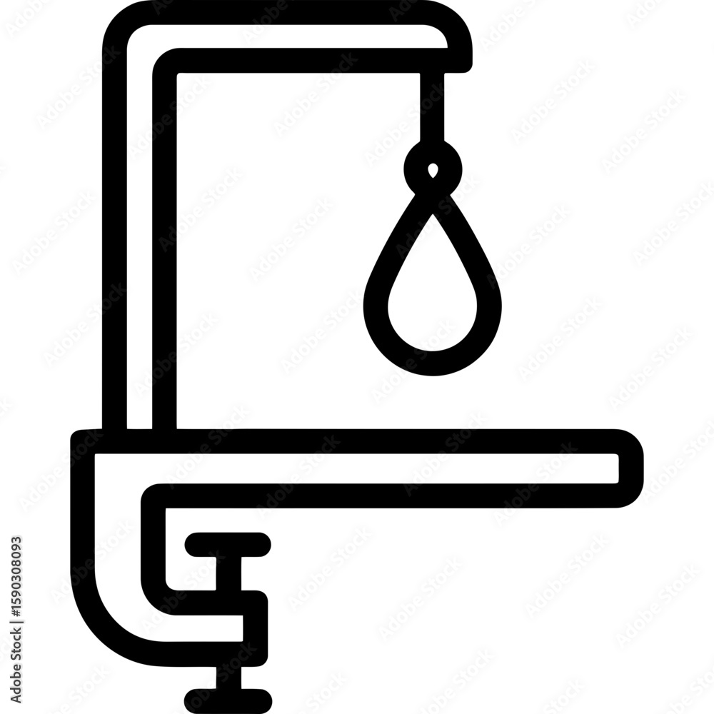 Poster grooming loop holder outline icon vector