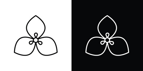 Bougainvillea icon. Stroke pictogram. Vector illustration. Vector sign for mobile app and websites.