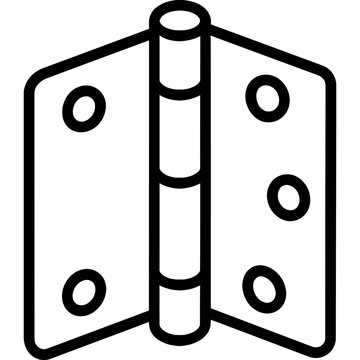 recommend clip art: Door hinge outline icon vector