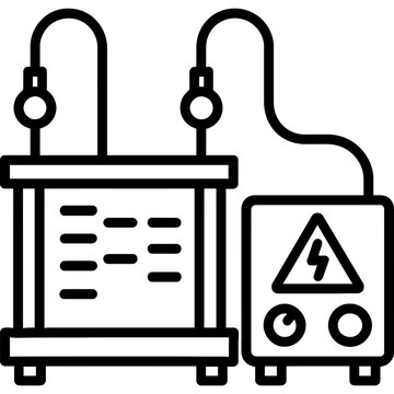 black electrophoresis machine icon clip art preview