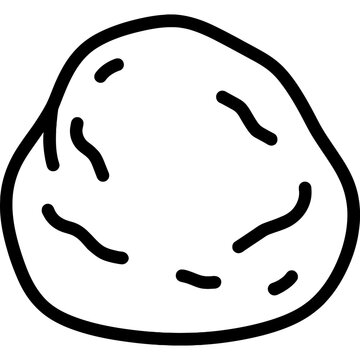 recommend clip art: Rock or stone outline icon vector