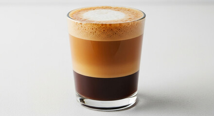 Layered Macchiato or Cortado Coffee in a Glass