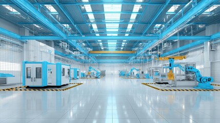 Fototapeta premium Modern industrial factory interior