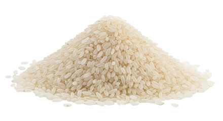 Isolated Pile of White Rice