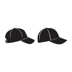 Black baseball caps with white stitching headwear apparel