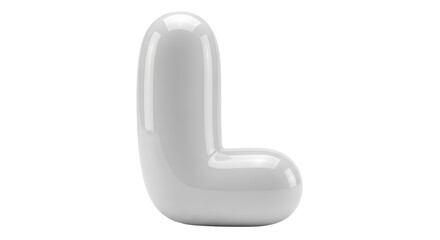 Isolated Ceramic Letter L