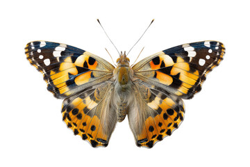 Bright close-up of colorful butterflies