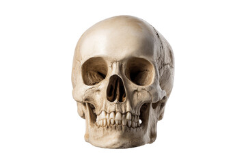 Museum skull model exhibit - front view