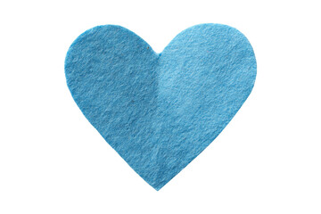 Blue felt heart icon digital art simple bright