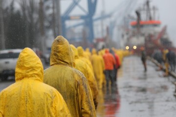 fishing nets in the port