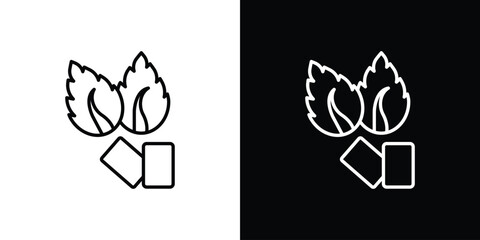 Mint gum icon. Stroke pictogram. Vector illustration. Vector sign for mobile app and websites.