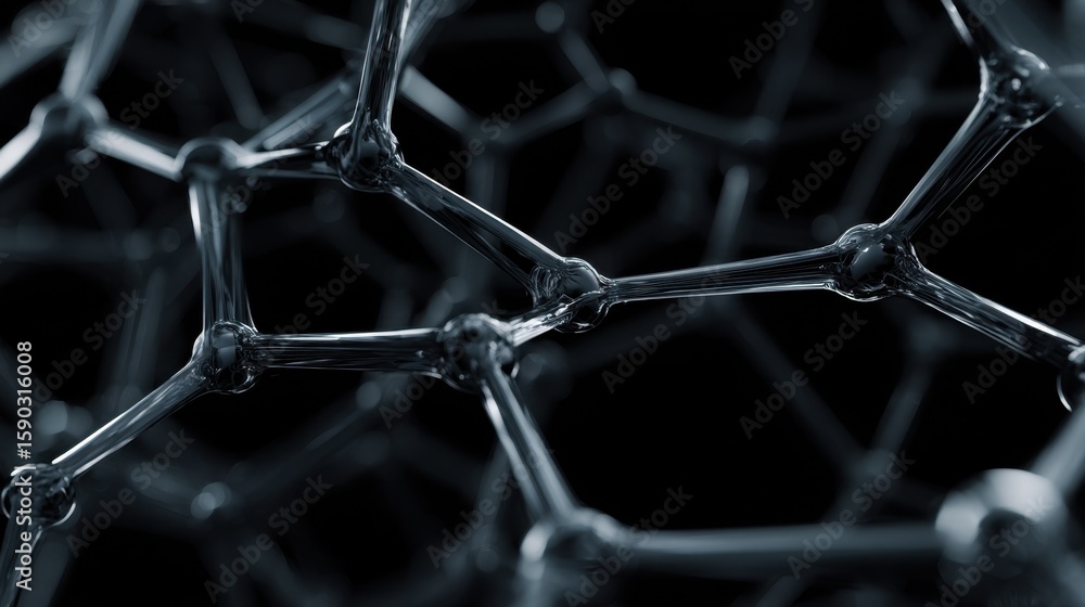 Poster complex network of interconnected carbon nanotubes forming a strong, lightweight lattice structure, 