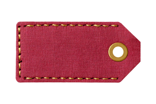 Beautiful fabric tag studio png close-up