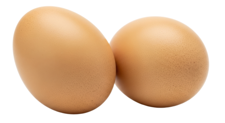 Isolated Two Brown Eggs