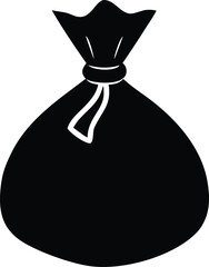 flat money bag vector design for financial projects