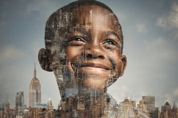 Urban diet choices reflected in child's joyful expression. Obesity counter measures. Promoting healthy eating in schools: government's new directive. Dietary improvements. Obesity awareness.