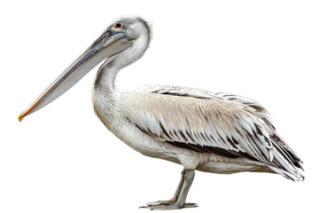 Fototapeta premium Graceful pelican isolated on transparent background ideal for nature blogs and birdwatching guides with clear detailing