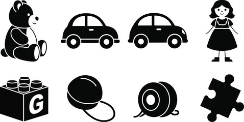 Adorable Toys Collection Teddy Bear, Cars, Doll, Blocks, Yo-yo, and Puzzle &ndash; Fun for Kids