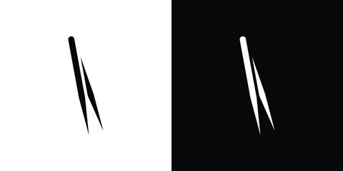 Eyebrow tweezers icon