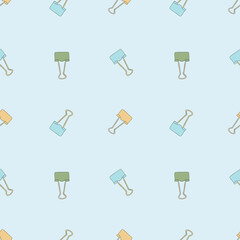 Seamless pattern with binder clips
