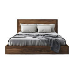 A realistic render of a modern Trundle Chest with a compact design, smooth surfaces, and refined storage compartments, isolated on transparent background