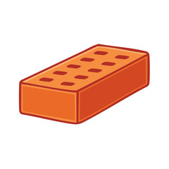 Single Brick Illustration Classic Building Material Construction Element