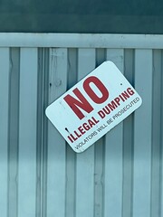 No dumping sign