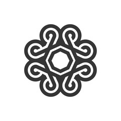 The logo is batik which consists of straight lines, curved lines and circles