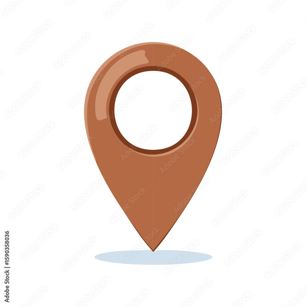 Poster single location pin pointer vector illustration for maps and navigation