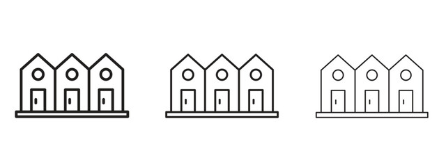 Terraced Houses icon for Graphic Design Projects