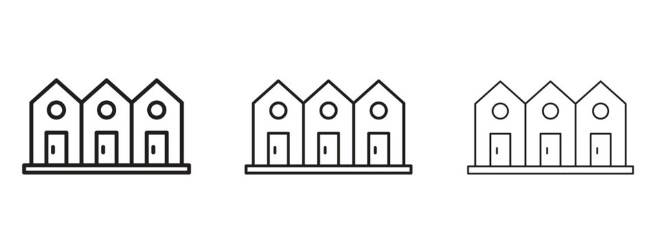 Terraced Houses icon for Graphic Design Projects