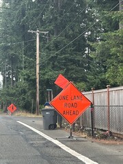 One way street sign